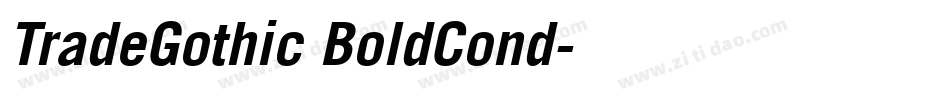 TradeGothic BoldCond字体转换